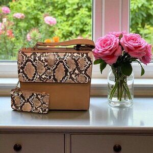 NWT LIKE DREAMS Snake Print Crossbody Bag